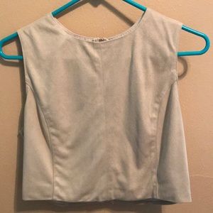 forever 21 suede tan crop top
